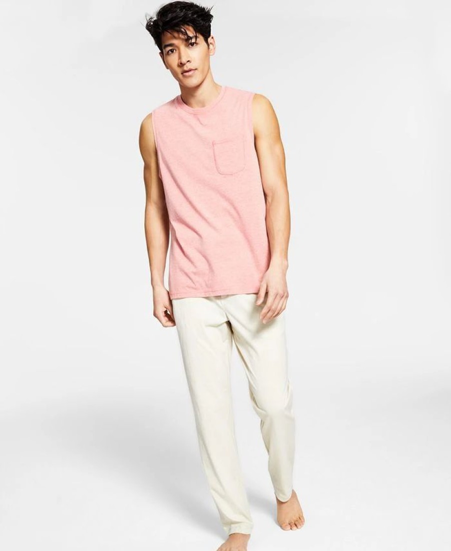 Pajamas & Robes * | Sun + Stone Men'S Sunwashed Knit Pajama Tank & Pant