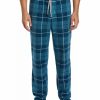 Pajamas & Robes * | Perry Ellis Portfolio Men'S Windowpane Plaid Textured Fleece Pajama Pants