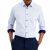 Casual Button-Down Shirts * | Club Room Men'S Dot Stripe Shirt, Created For Macy'S Light Blue Combo