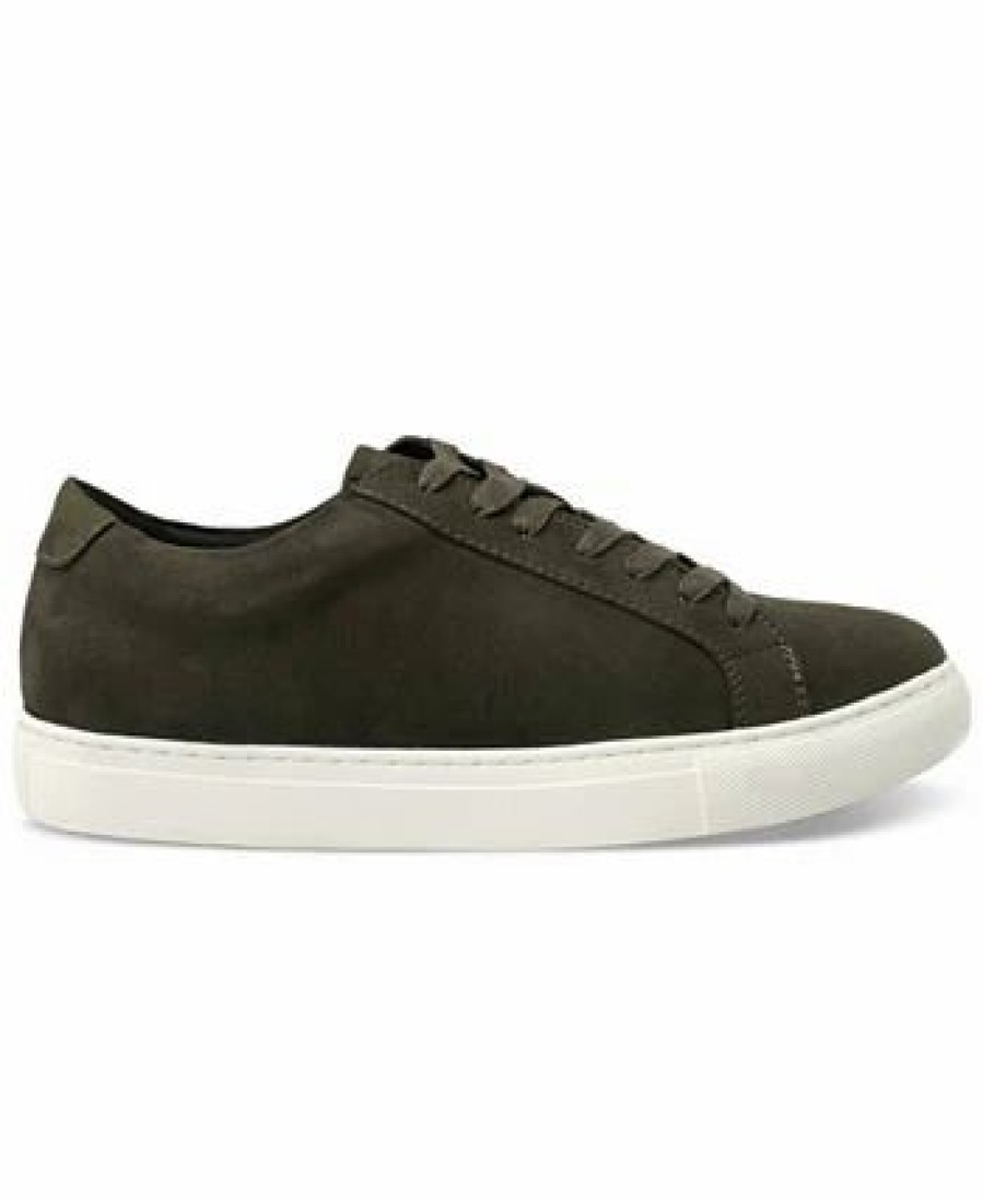 All Men'S Shoes * | Alfani Men'S Grayson Suede Lace-Up Sneakers, Created For Macy'S Olive W/ White Btm