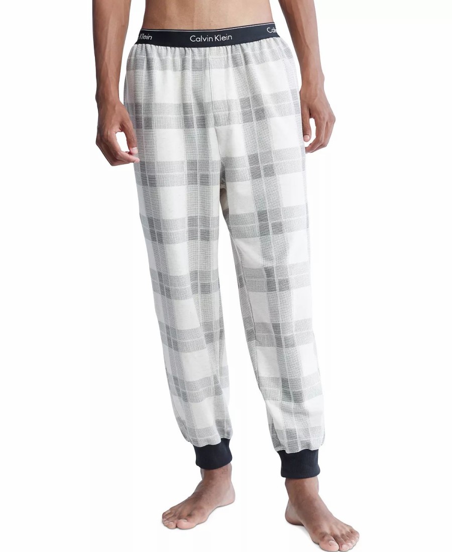 Pajamas & Robes * | Calvin Klein Men'S Modern Holiday Lounge Plaid Jogger Pajama Pants