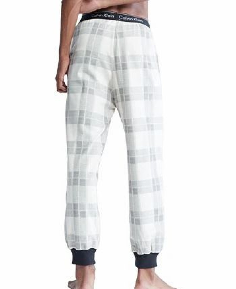 Pajamas & Robes * | Calvin Klein Men'S Modern Holiday Lounge Plaid Jogger Pajama Pants