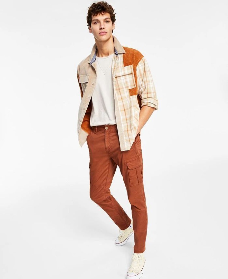 Pants * | Sun + Stone Men'S Bishop Patchwork Shirt & Morrison Cargo Pants, Created For Macy'S