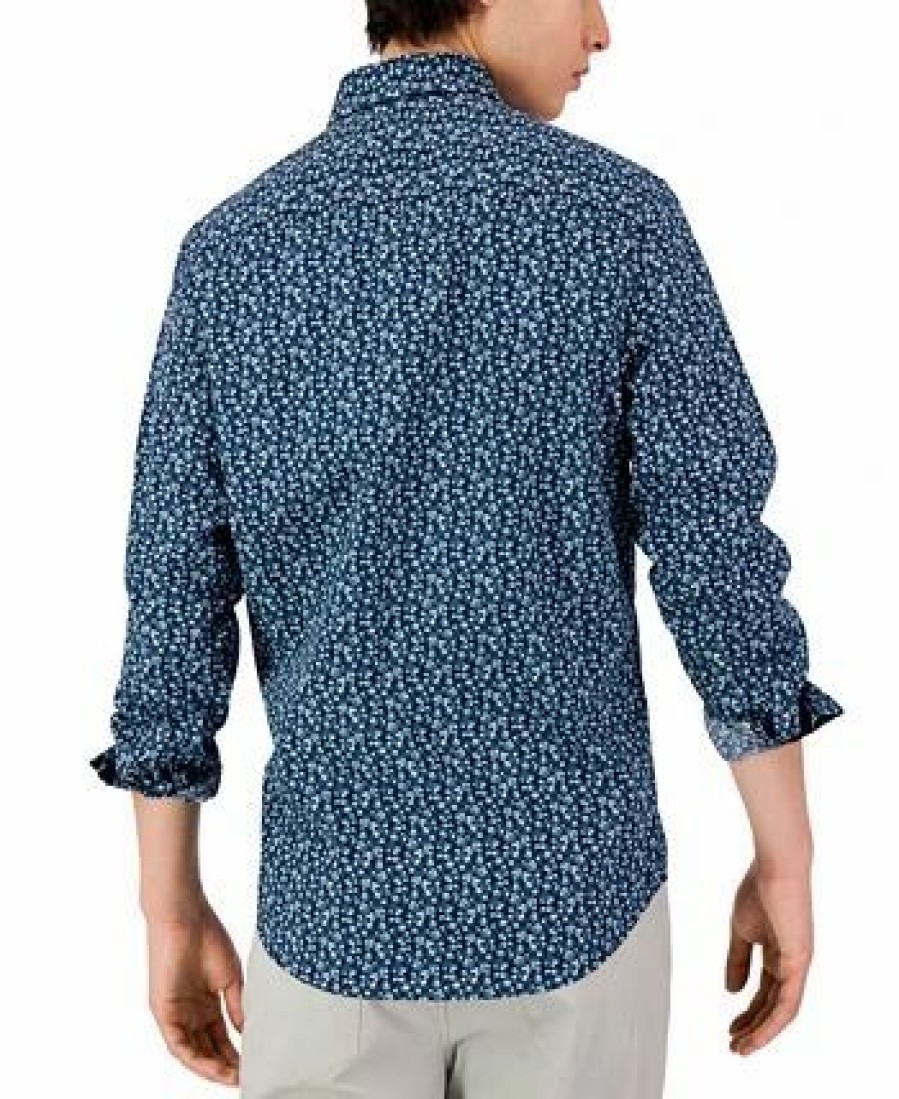 Casual Button-Down Shirts * | Alfani Men'S Long-Sleeve Floral Print Shirt, Created For Macy'S