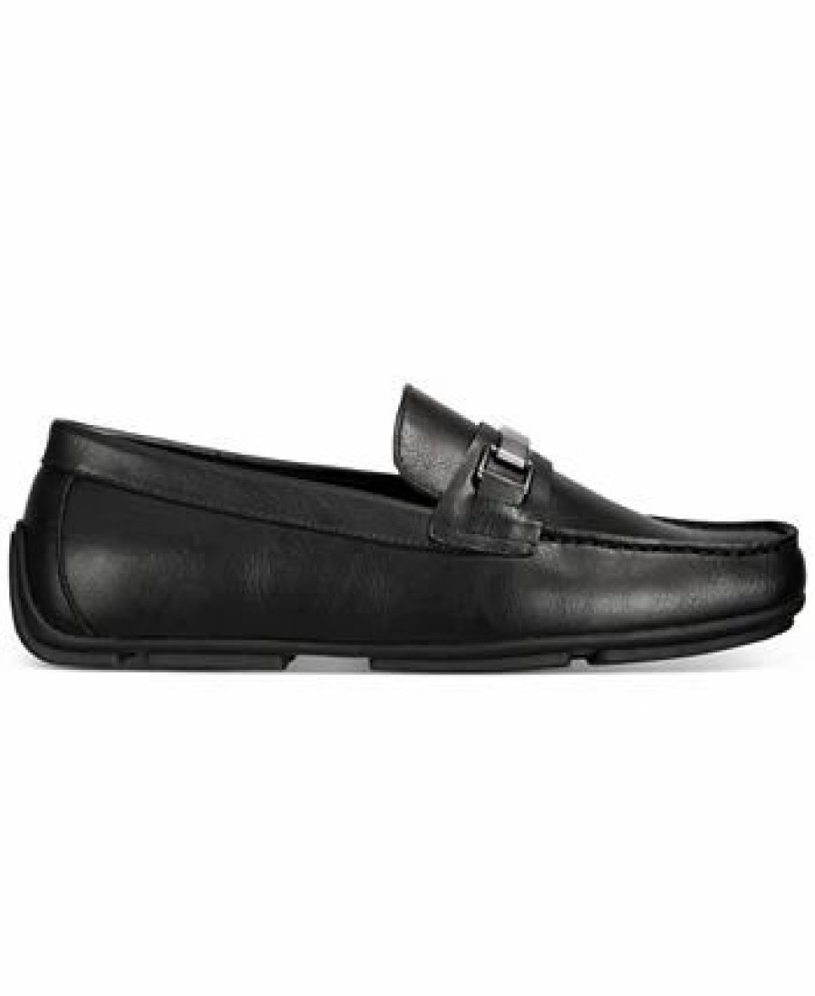 All Men'S Shoes * | Alfani Men'S Egan Faux Leather Driving Loafers, Created For Macy'S Black