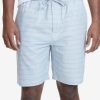 Pajamas & Robes * | Nautica Men'S Windowpane Plaid Cotton Pajama Shorts Natural Grey