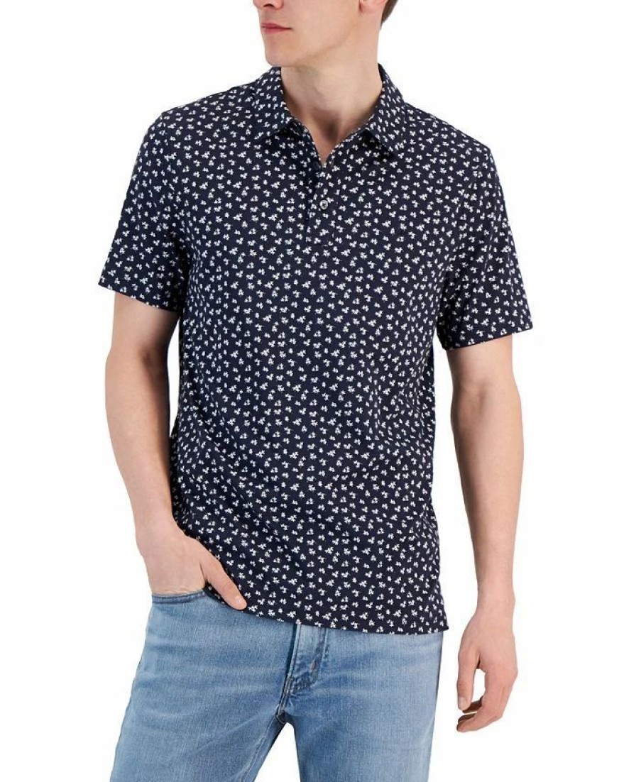 Casual Button-Down Shirts * | Michael Kors N'S Modern-Fit Field Print Polo Shirt