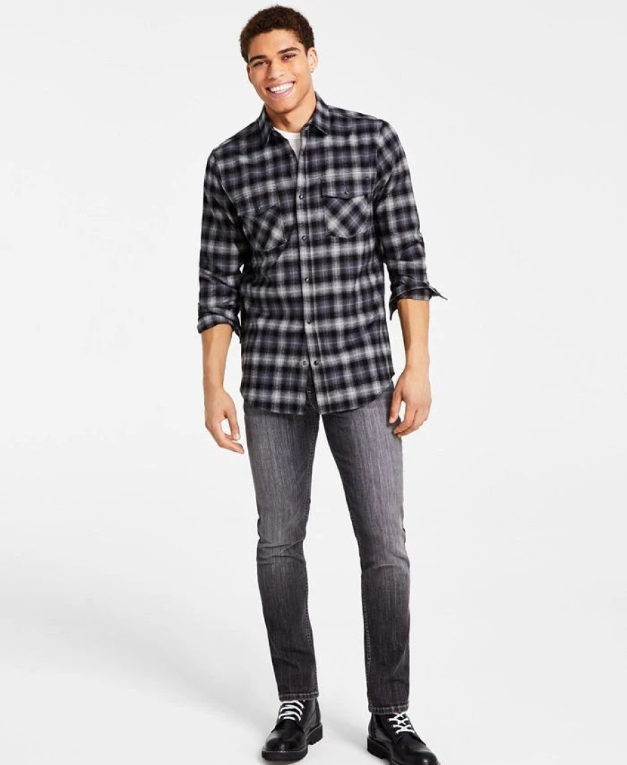 Casual Button-Down Shirts * | Inc International Concepts Men'S Nume Classic-Fit Plaid Button-Down Shirt, Created For Macy'S