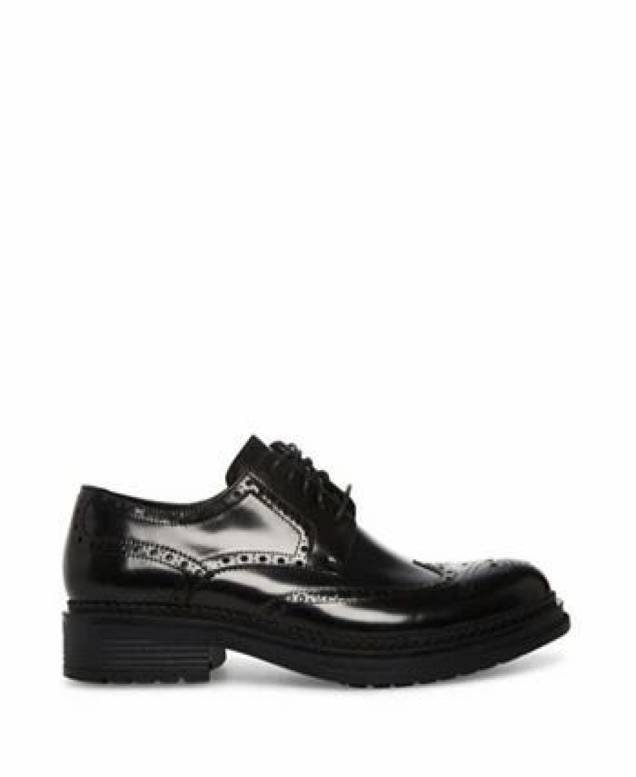 All Men'S Shoes * | Steve Madden 'S Treye Lace-Up Dress Shoes Black Box Leather