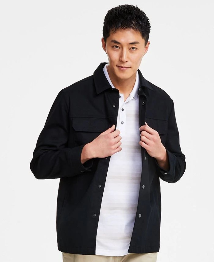 Casual Button-Down Shirts * | Alfani Men'S Utility Four-Pocket Shirt Jacket, Created For Macy'S