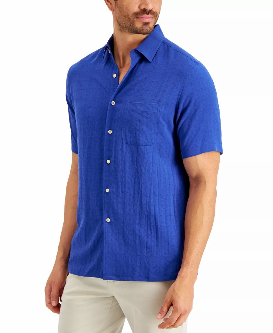 Casual Button-Down Shirts * | Club Room Men'S Textured Shirt, Created For Macy'S