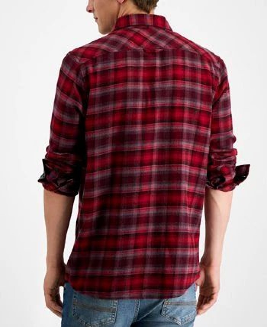 Casual Button-Down Shirts * | Sun + Stone Men'S Plaid Flannel Shirt, Created For Macy'S