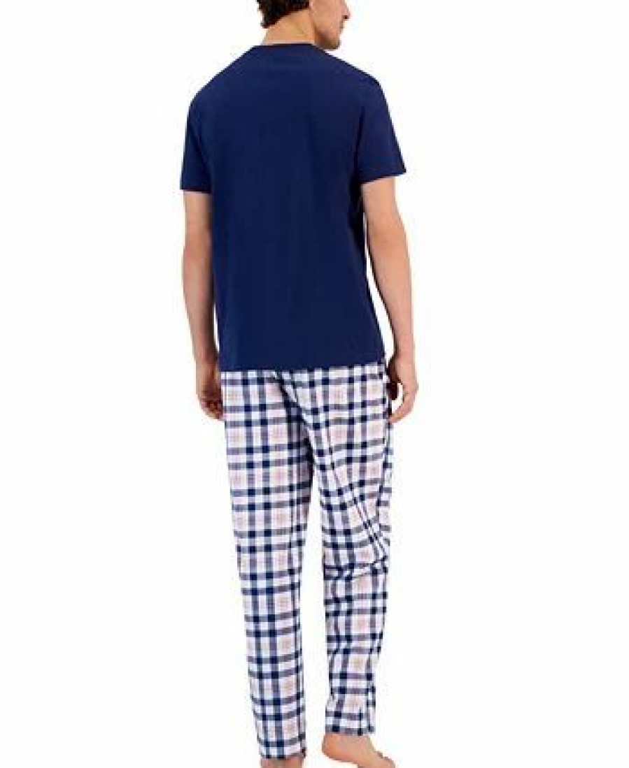 Pajamas & Robes * | Family Pajamas Men'S Dad Plaid Mix It Pajama Set, Created For Macy'S Simple Plaid