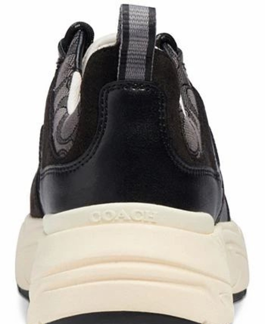 All Men'S Shoes * | Coach Men'S Signature Tech Runner Sneakers Black