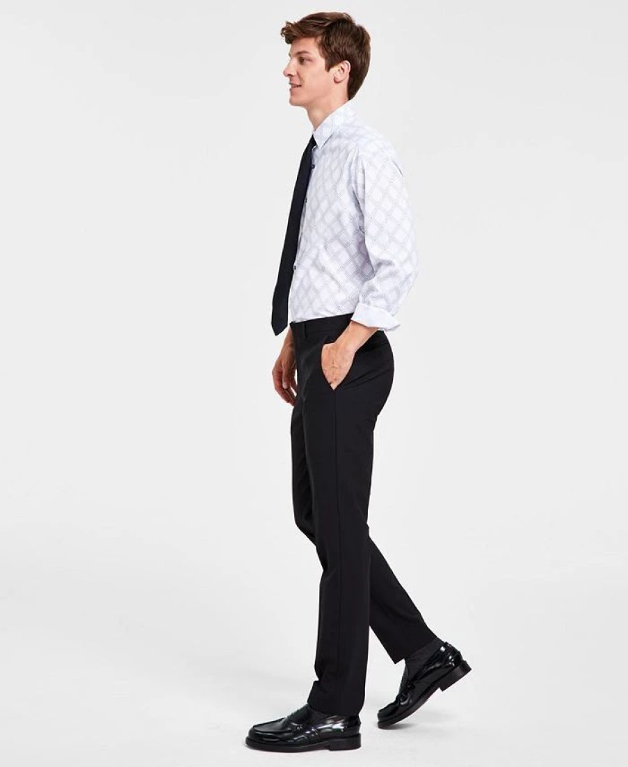 Pants * | Bar Iii Men'S Skinny Fit Wrinkle-Resistant Wool Suit Separate Pant, Created For Macy'S