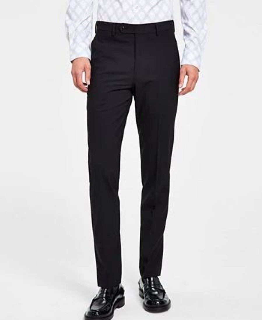 Pants * | Bar Iii Men'S Skinny Fit Wrinkle-Resistant Wool Suit Separate Pant, Created For Macy'S