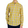 Casual Button-Down Shirts * | Club Room Men'S Sam Plaid Poplin Long-Sleeve Button-Down Pocket Shirt, Created For Macy'S Maize Gold