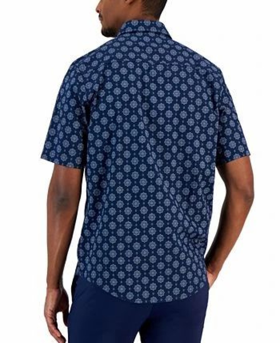 Casual Button-Down Shirts * | Alfani Men'S Manu Classic-Fit Stretch Medallion-Print Button-Down Shirt, Created For Macy'S