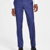 Pants * | Inc International Concepts Men'S Sean Slim Fit Plaid Pants, Created For Macy'S Basic Navy