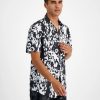 Casual Button-Down Shirts * | Inc International Concepts Men'S Cheetah Short-Sleeve Button-Up Shirt, Created For Macy'S Antique White