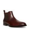 All Men'S Shoes * | Steve Madden 'S Duke Dress Chelsea Boots Cognac Leather