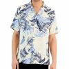 Casual Button-Down Shirts * | Club Room Men'S Tropical Leaves Shirt, Created For Macy'S Bright White