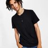 Casual Button-Down Shirts * | Inc International Concepts Men'S Henley Shirt, Created For Macy'S Deep Black