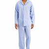 Pajamas & Robes * | Club Room Men'S 2-Pc. Solid Oxford Pajama Set, Created For Macy'S Blue White