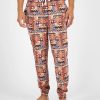 Pajamas & Robes * | Sun + Stone Men'S Southwest Geo-Print Pajama Joggers, Created For Macy'S Orange Navy