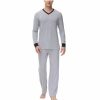 Pajamas & Robes * | Ink+Ivy Men'S Heat Retaining Two Piece V-Neck & Lounge Pants Pajama Set