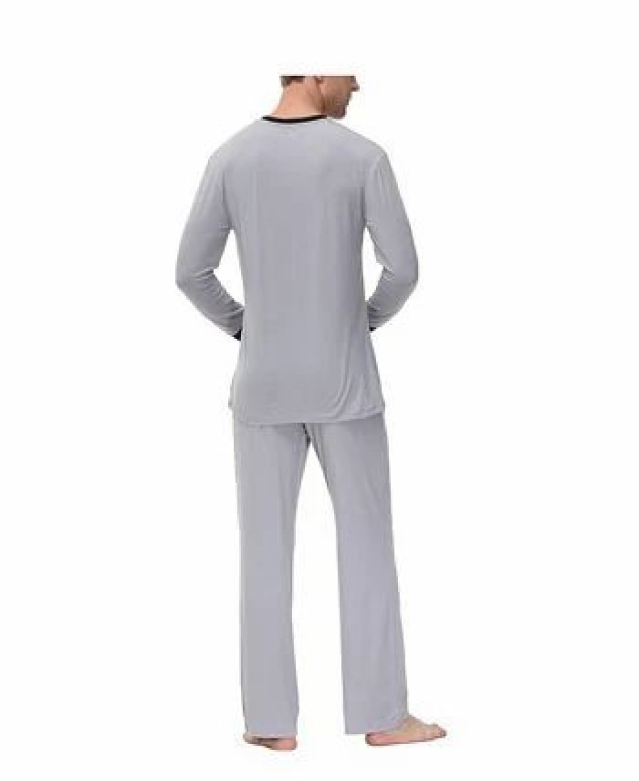 Pajamas & Robes * | Ink+Ivy Men'S Heat Retaining Two Piece V-Neck & Lounge Pants Pajama Set