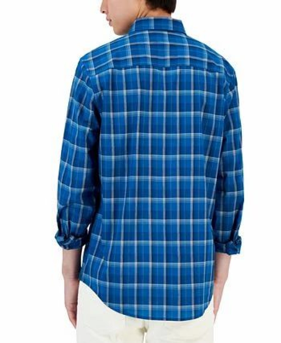 Casual Button-Down Shirts * | Alfani Men'S Plaid Shirt, Created For Macy'S