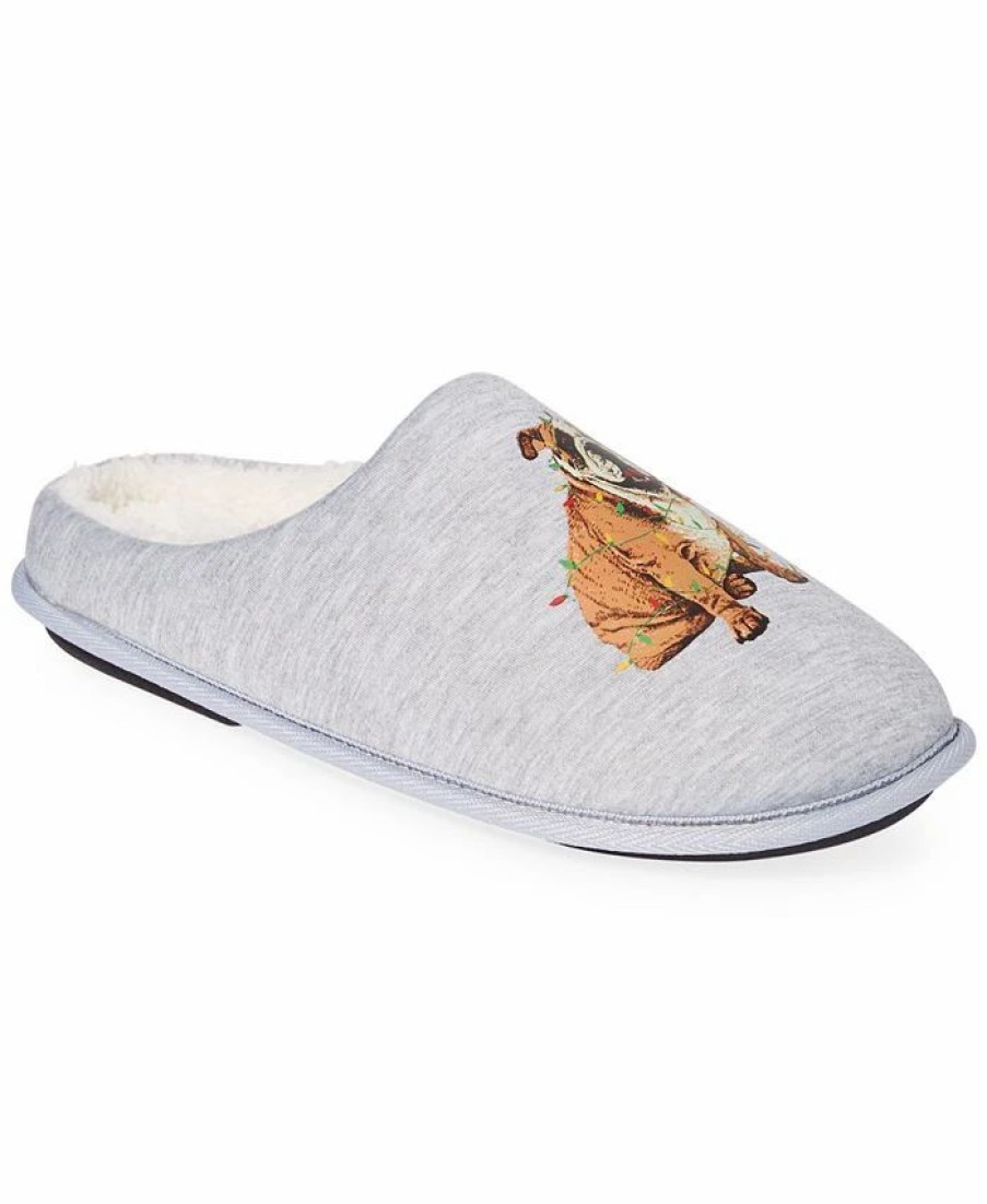 All Men'S Shoes * | Club Room Men'S Holiday Bulldog Fleece-Lined Slippers, Created For Macy'S Tan