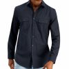 Casual Button-Down Shirts * | Alfani Men'S Regular-Fit Solid Shirt, Created For Macy'S