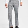 Pants * | Inc International Concepts Men'S Slim-Fit Glen Plaid Pants, Created For Macy'S Deep Black