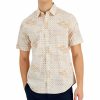 Casual Button-Down Shirts * | Club Room Men'S Brook Patchwork Refined Woven Short-Sleeve Shirt, Created For Macy'S