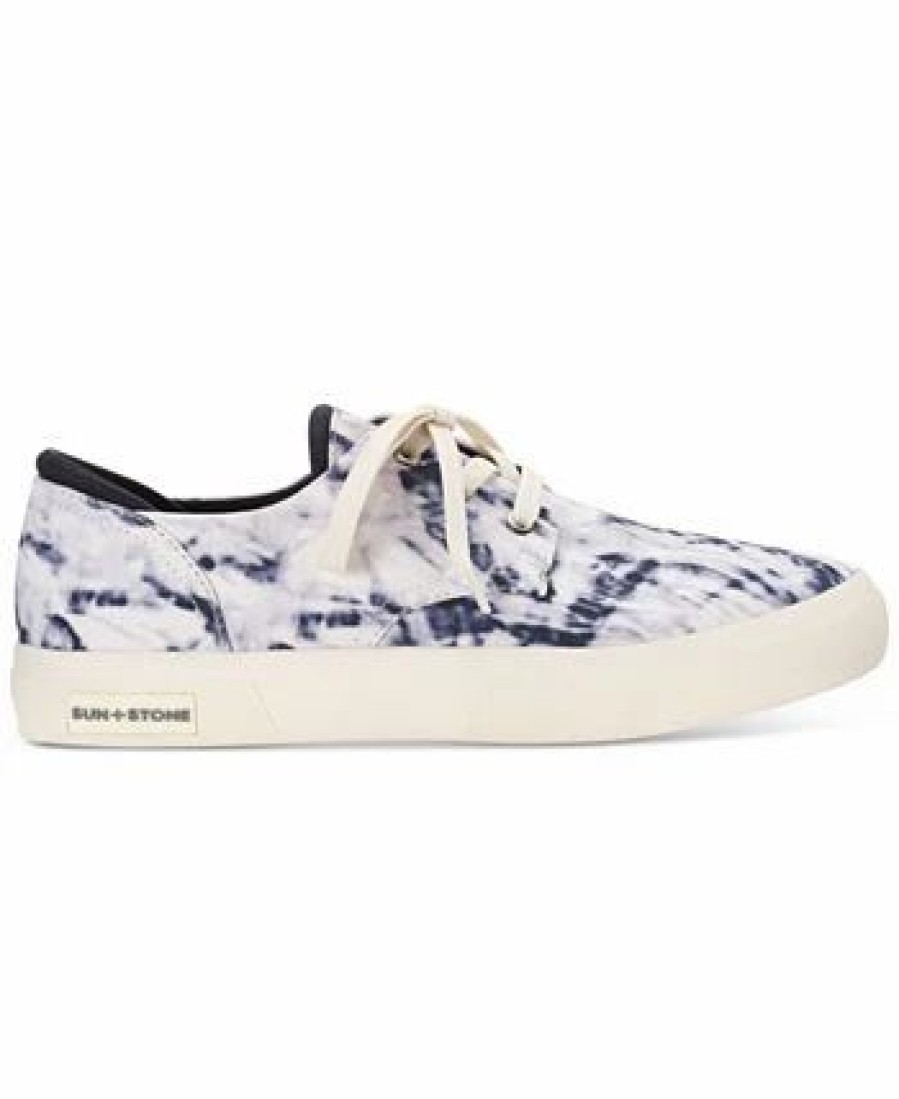 All Men'S Shoes * | Sun + Stone Men'S Kiva Lace-Up Core Sneakers, Created For Macy'S Blu/Wht Tie Dy