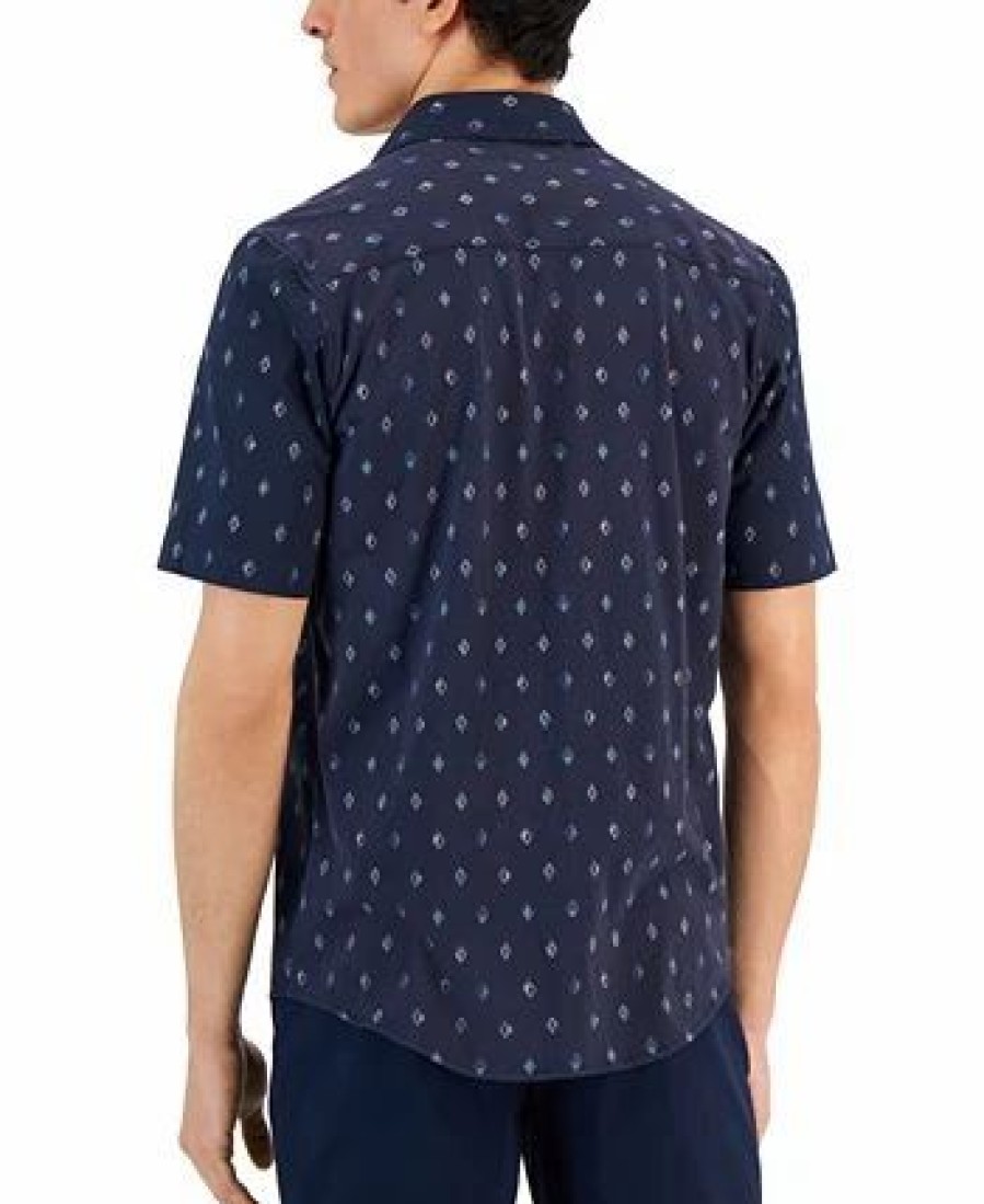 Casual Button-Down Shirts * | Alfani Men'S Fulano Classic-Fit Geo-Print Button-Down Poplin Shirt, Created For Macy'S