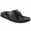 All Men'S Shoes * | Alfani Men'S Faux-Leather Thong Sandals, Created For Macy'S Black