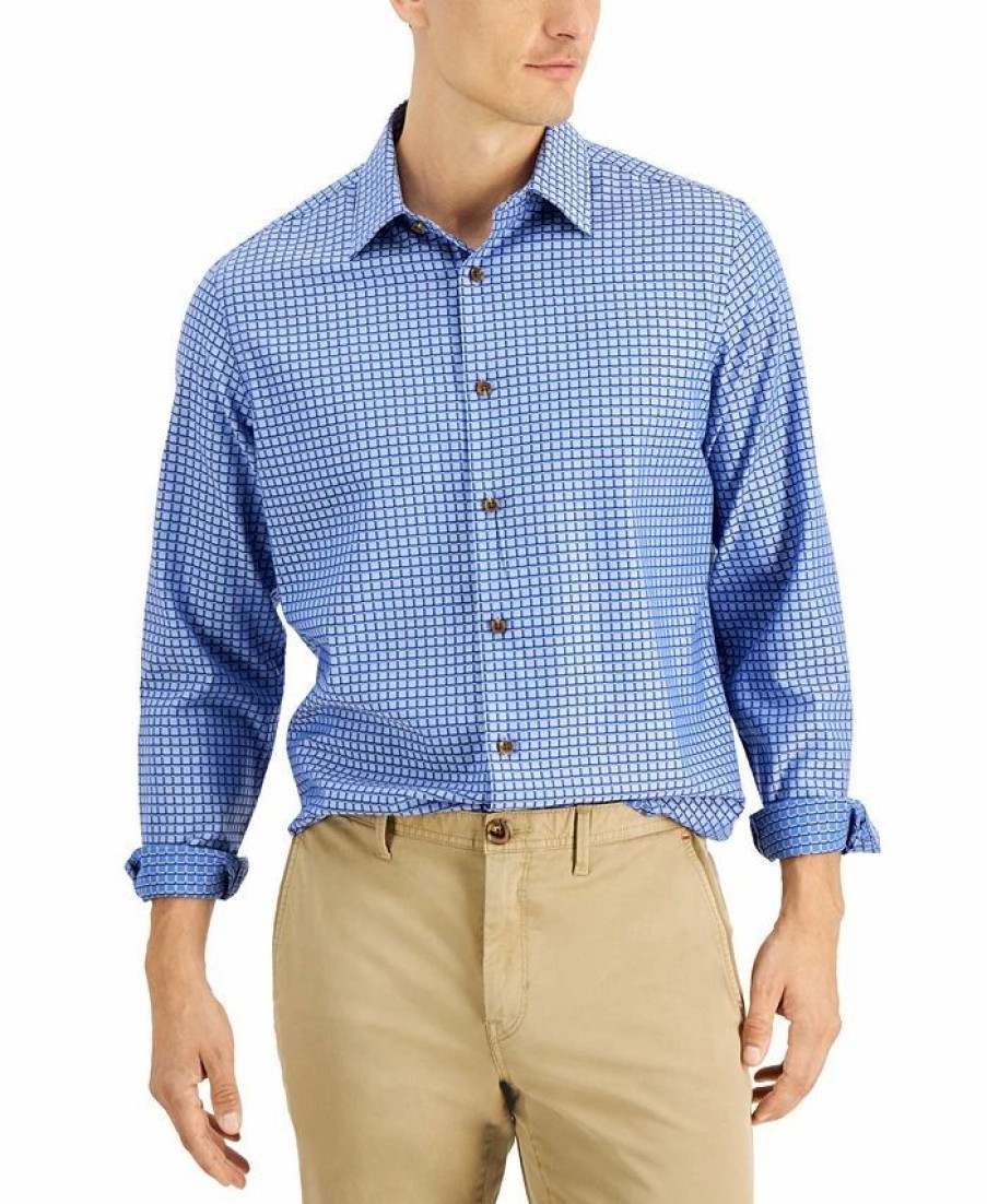 Casual Button-Down Shirts * | Club Room Men'S Debala Plaid Shirt, Created For Macy'S Blue Combo