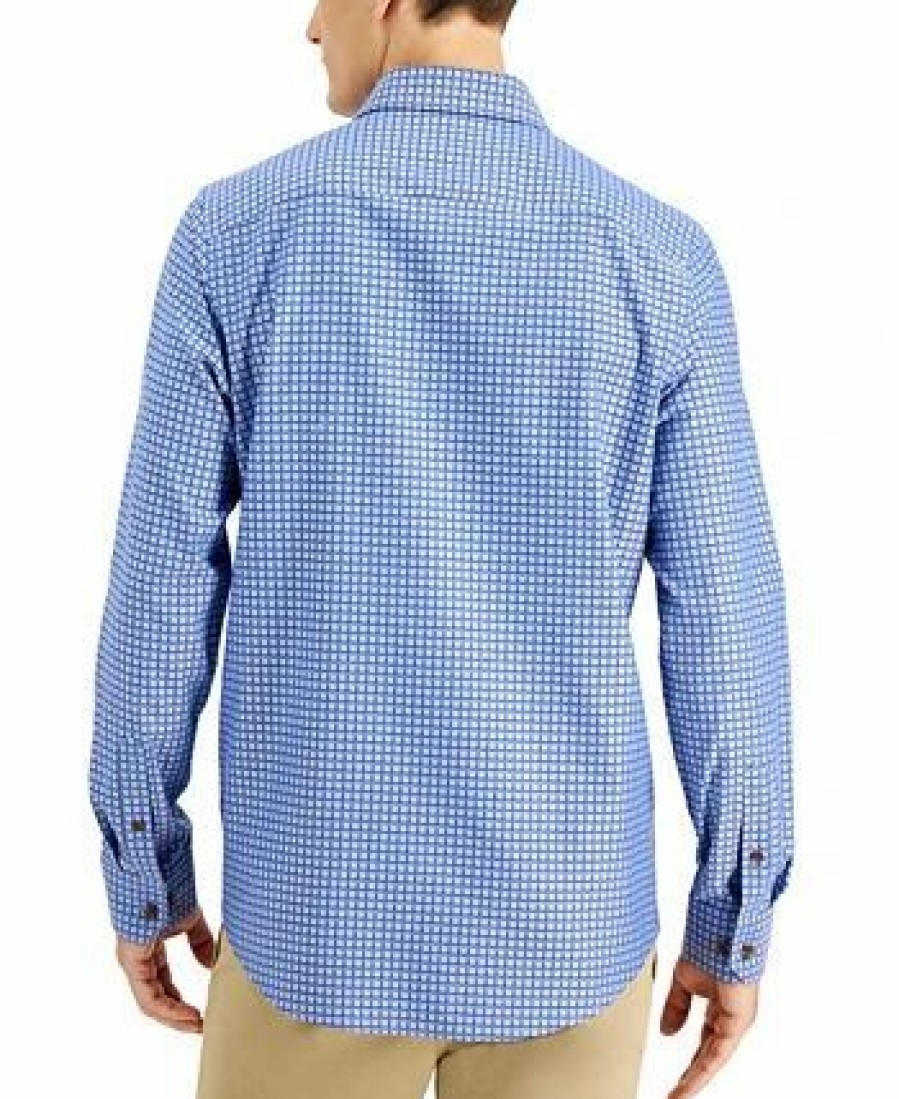 Casual Button-Down Shirts * | Club Room Men'S Debala Plaid Shirt, Created For Macy'S Blue Combo