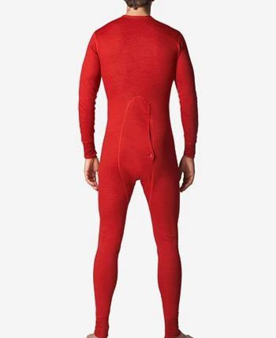 Pajamas & Robes * | Stanfield'S Men'S 2 Layer Merino Wool Blend Onesie Red