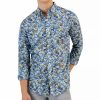 Casual Button-Down Shirts * | Club Room Men'S Sasha Field Floral Print Woven Long-Sleeve Shirt, Created For Macy'S Navy Blue Combo