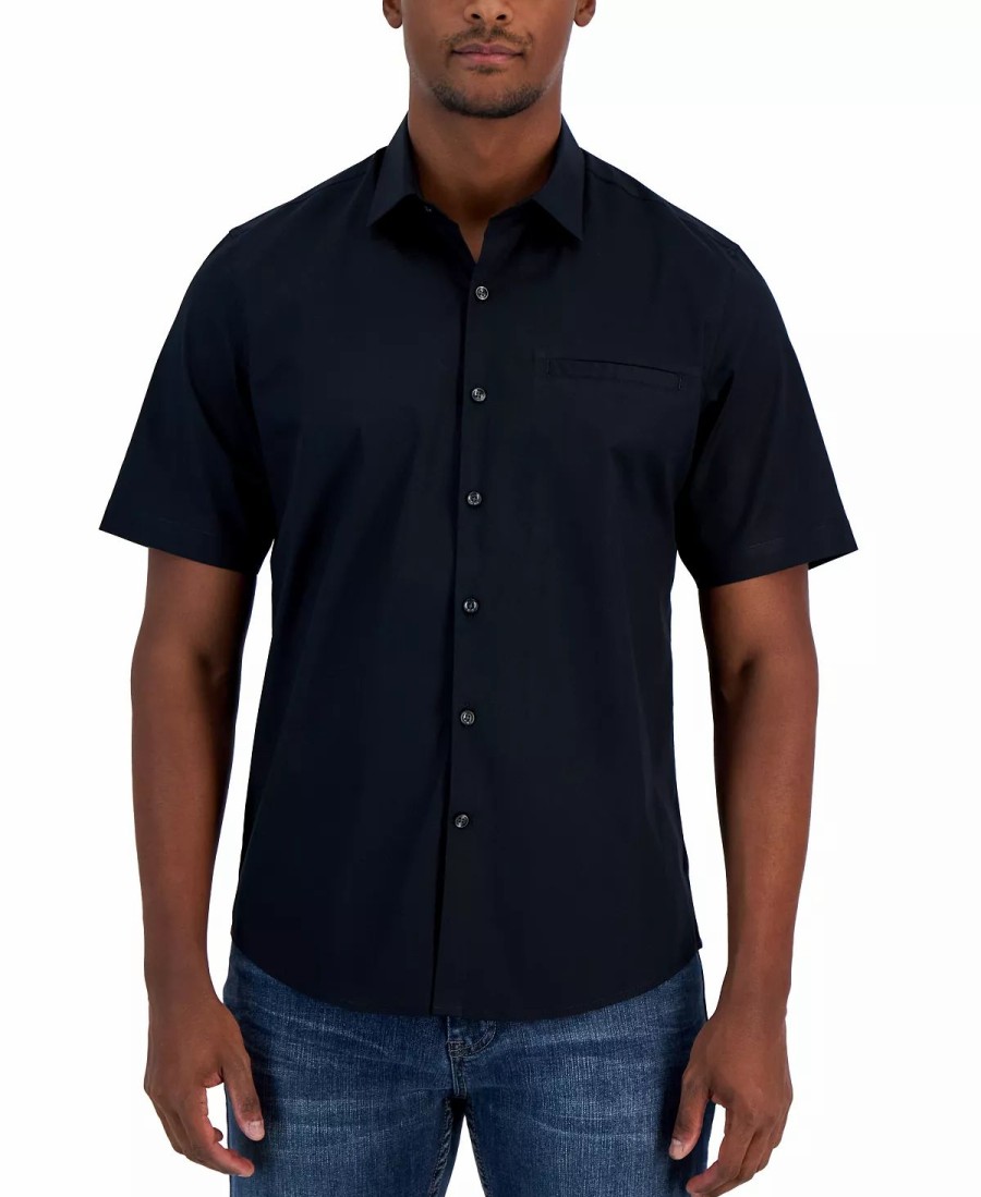 Casual Button-Down Shirts * | Alfani Men'S Modern Classic-Fit Stretch Solid Button-Down Shirt, Created For Macy'S