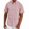 Casual Button-Down Shirts * | Club Room Men'S Floral Woven Short-Sleeve Button-Up Shirt, Created For Macy'S Karanda Red