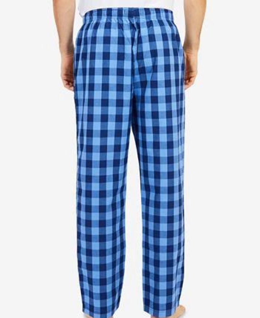 Pajamas & Robes * | Nautica Men'S Buffalo Plaid Cotton Pajama Pants Navy