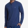 Pajamas & Robes * | Nautica Men'S Soft, Breathable Long Sleeve Henley Pajama Shirt