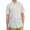 Casual Button-Down Shirts * | Club Room Men'S Off The Hook Classic-Fit Printed Button-Down Poplin Shirt, Created For Macy'S Bright White