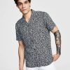 Casual Button-Down Shirts * | Inc International Concepts Men'S Slim-Fit Animal-Print Shirt, Created For Macy'S Deep Black