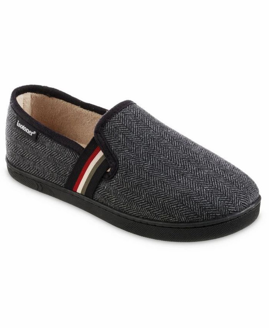 All Men'S Shoes * | Isotoner Signature Men'S Maverick Closed Back Slipper Black